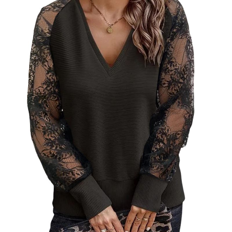 BLWOENS - Polera de manga larga para mujers - Negro_.