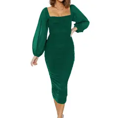 BLWOENS - Vestidos casuales de para mujeres - Verde