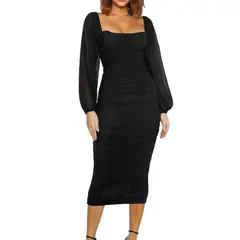 BLWOENS - Vestidos casuales de para mujeres - Negro