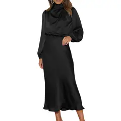 BLWOENS - Vestidos casuales de para mujeres - Negro