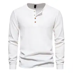 BLWOENS - Polera de manga larga para hombres - Blanco