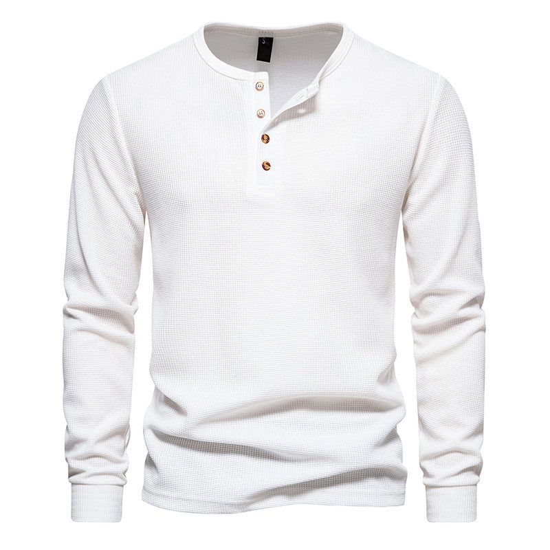 BLWOENS - Polera de manga larga para hombres - Blanco