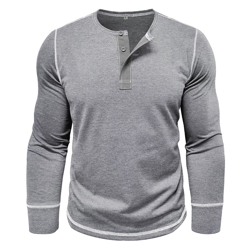 BLWOENS - Polera de manga larga para hombres - Gris