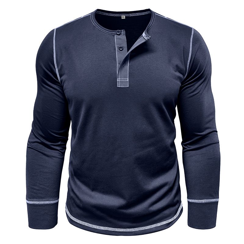 BLWOENS - Polera de manga larga para hombres - Azul