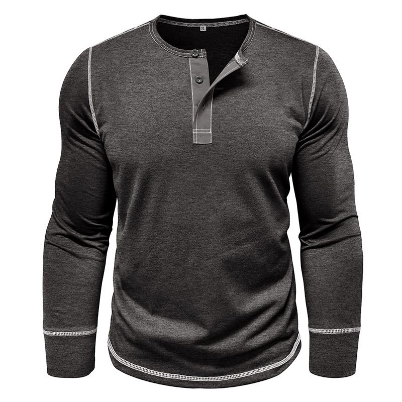 BLWOENS - Polera de manga larga para hombres - Gris_.
