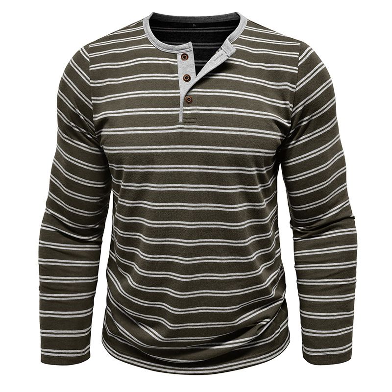 BLWOENS - Polera de manga larga para hombres - Verde