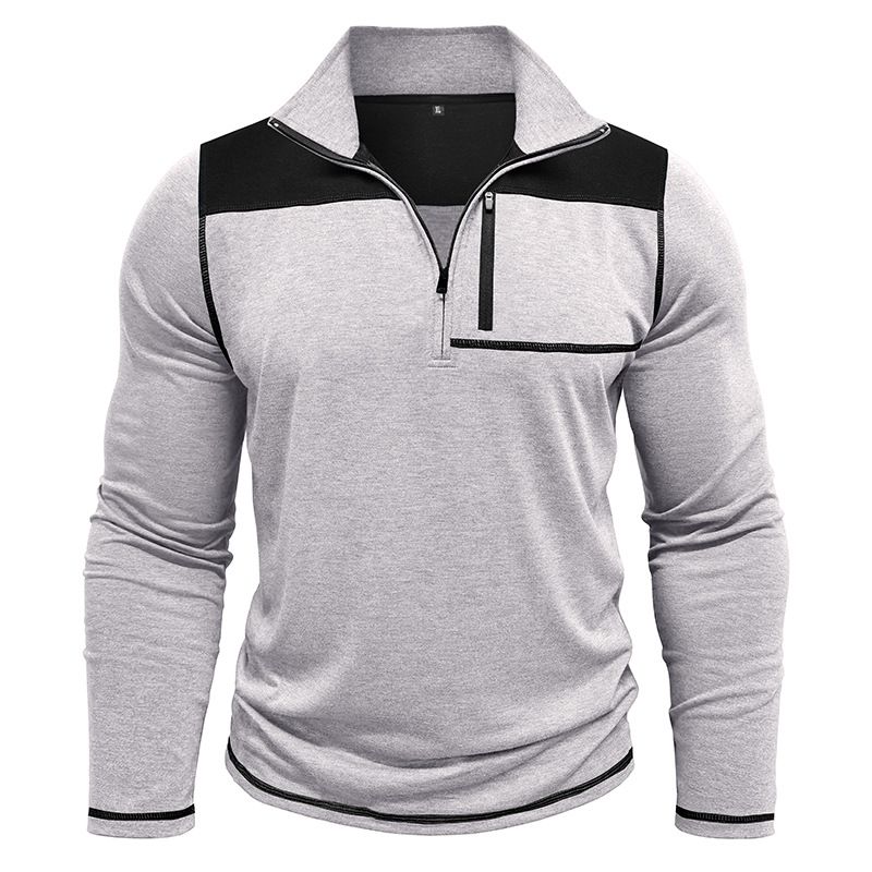 BLWOENS - Polera de manga larga para hombres - Gris_.