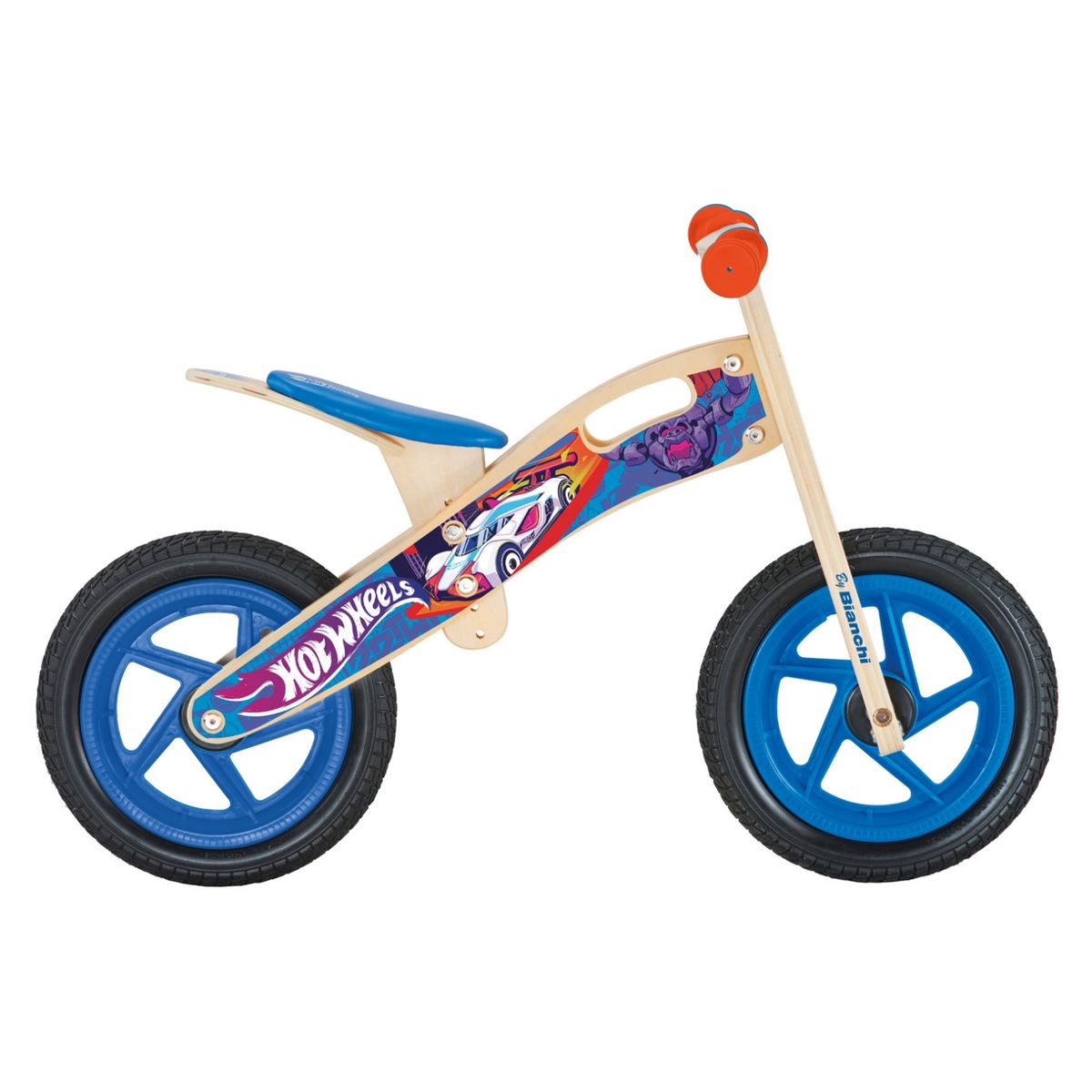 BIANCHI - Bicicleta Niño Infantil Madera Azul Aro 12 Bianchi