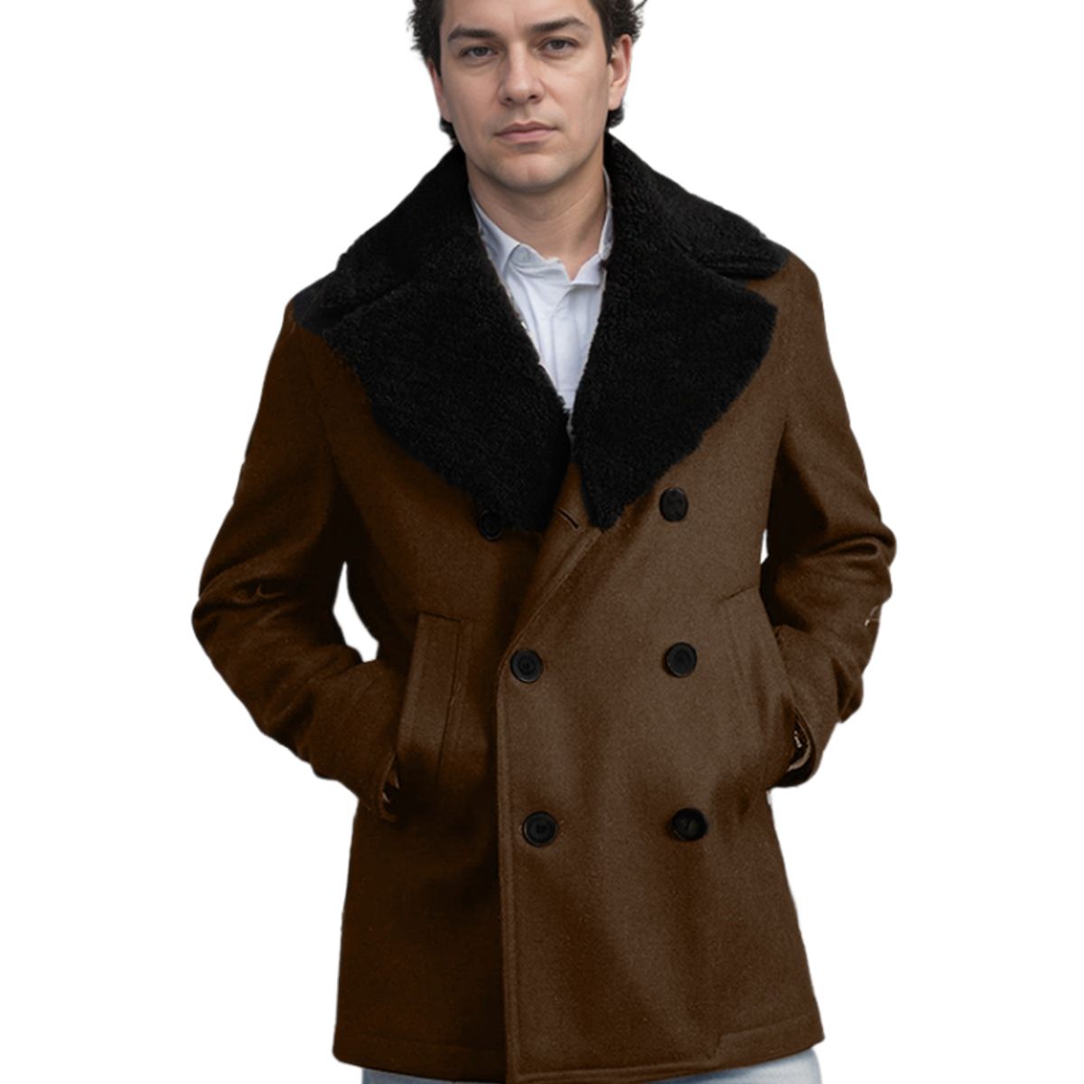 BLWOENS - Chaqueta de invierno para hombres - Marrón