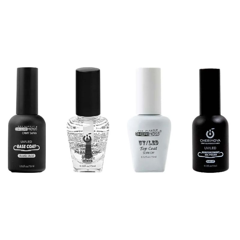 CHERIMOYA - Reinforcement + Nivelador De Ph + Top Coat Uv + Base Coat