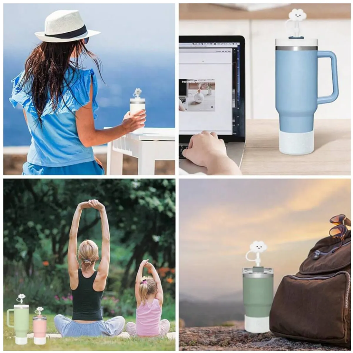 KUANGYE - Set Tapones Antiderrame Silicona Para Stanley Accesorio