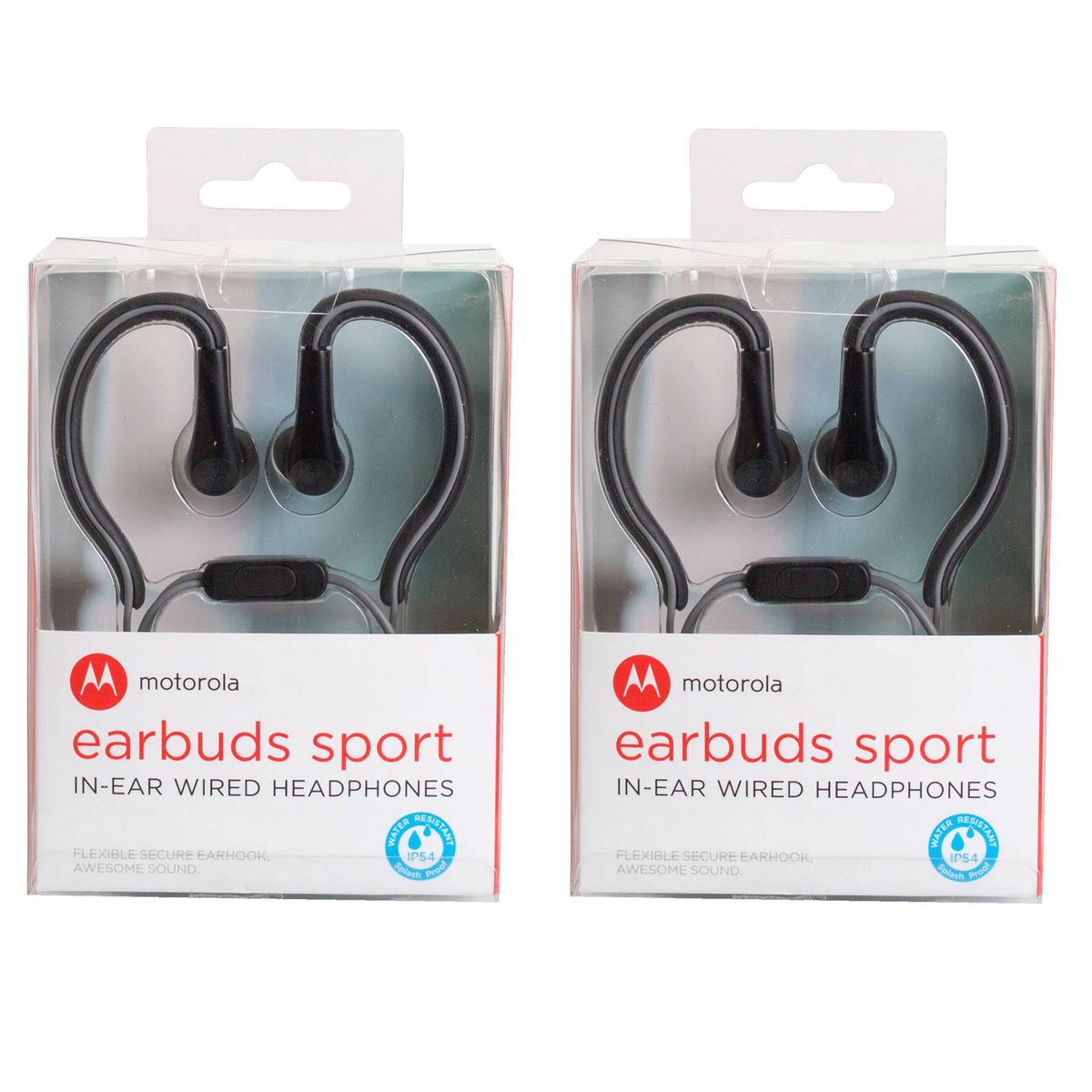 MOTOROLA - Audifonos Motorola Earbuds Sport SH008 set de 2 negro+rojo