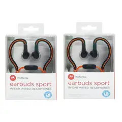 MOTOROLA - Auriculares Earbuds Sport SH008 set de 2 naranja