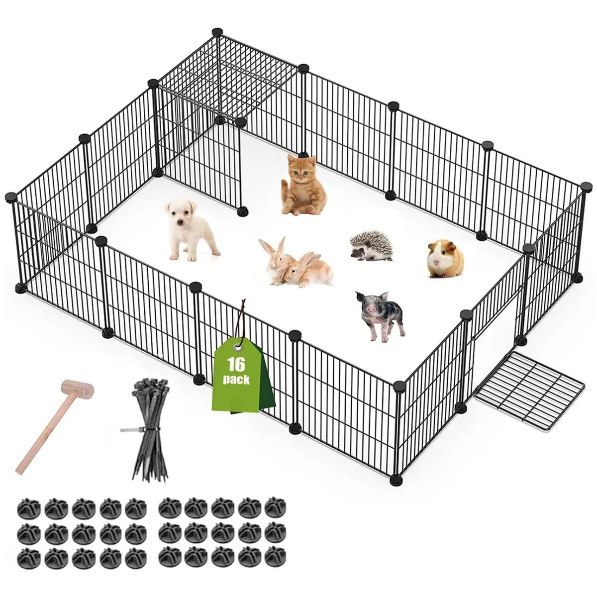 EVERSO - Jaulas portátiles de vallas para mascotas pequeñas vallas para mascotas