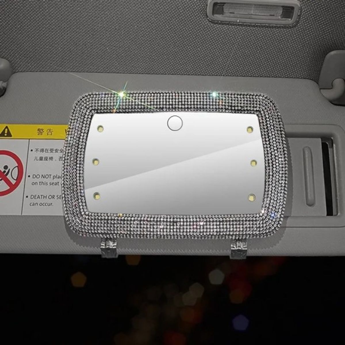 GENERICO - Espejo De Maquillaje De Visera De Coche Con 3 Modos Luz Led.