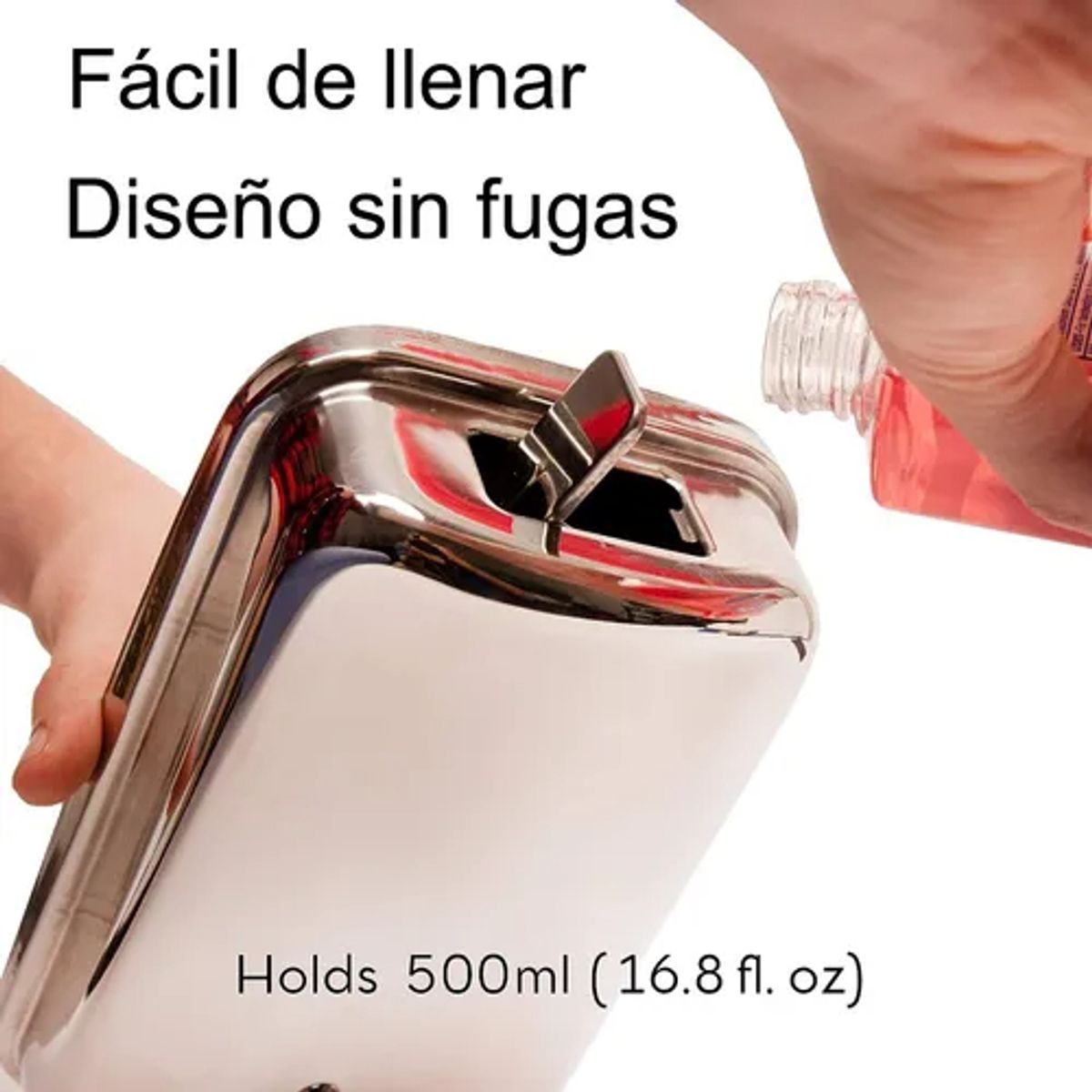 EDWINAYY - Dispensador Metalico Jabon Liquido Desinfectante Gel 500 Ml