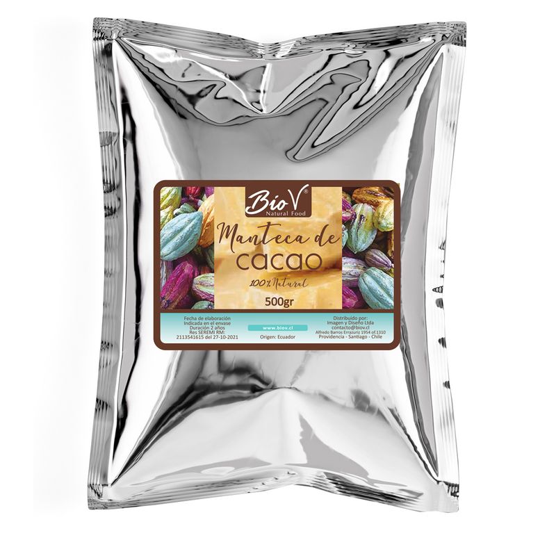 BIOV - Manteca De Cacao Pura 500g 100% Natural Bio V
