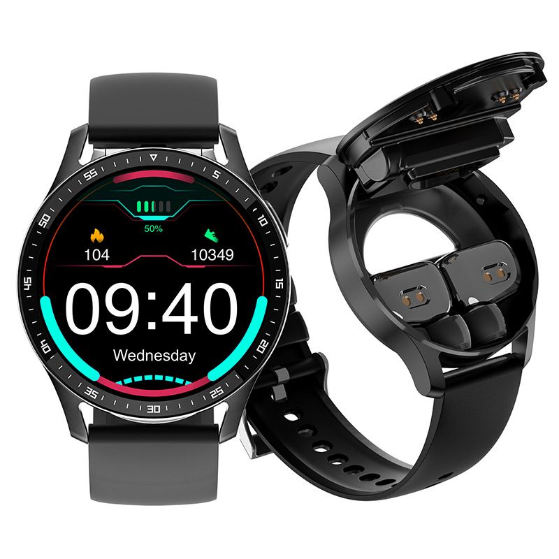 BRO TOUMI - Smartwatch X7 Reloj inteligente + Audífonos TWS  2 en 1 Reloj - Negro.