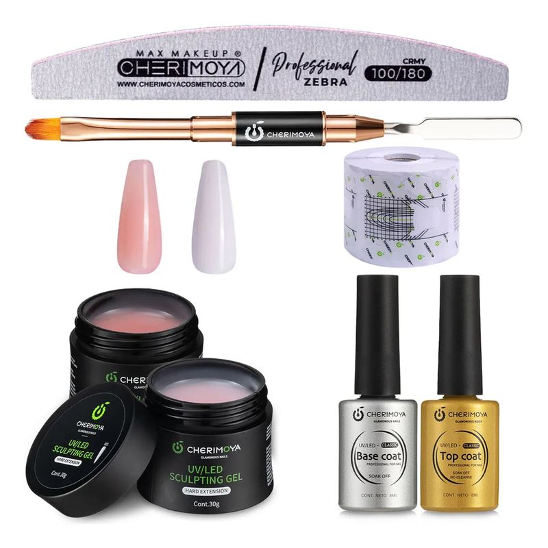 CHERIMOYA - Kit De Inicio De Gel Para Extensiones De Uñas Cherimoya