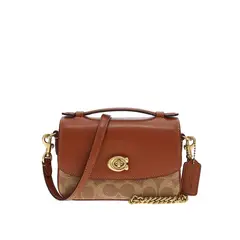 COACH - WomenS Shoulder Bag In Brown Yellow With Caramel Cw566