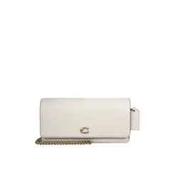 COACH - Wallet 21 Small gold metal leather wallet shoulder bag CW586