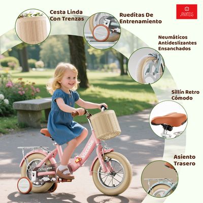 Imagen 2 del producto Bicicleta Infantil Plegable Aro 16 Color Rosado