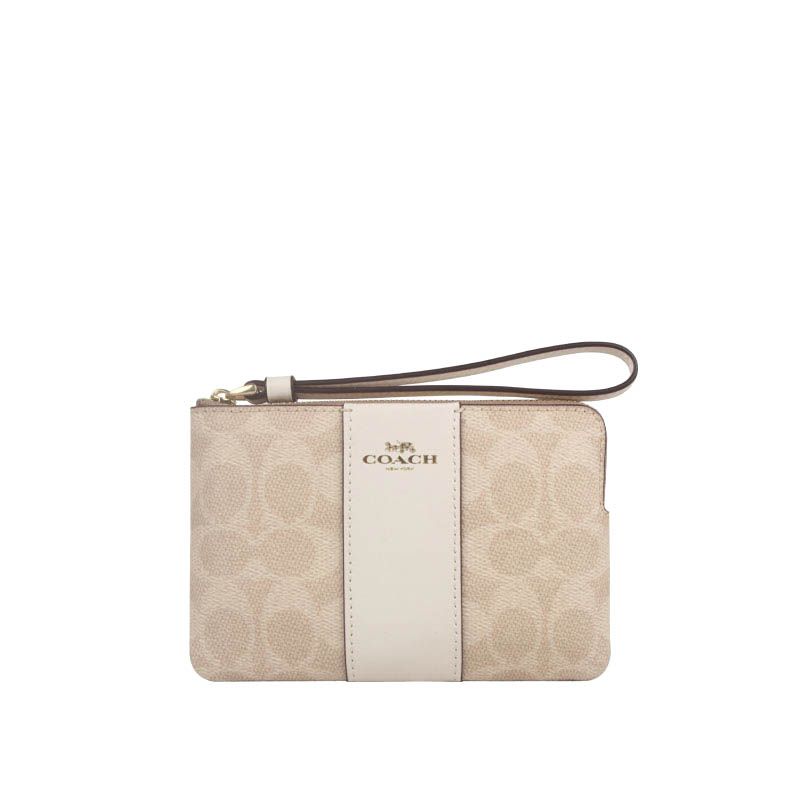 COACH - COACH Ms Corner Handbag In Chalk Color With Multicolor Cw854