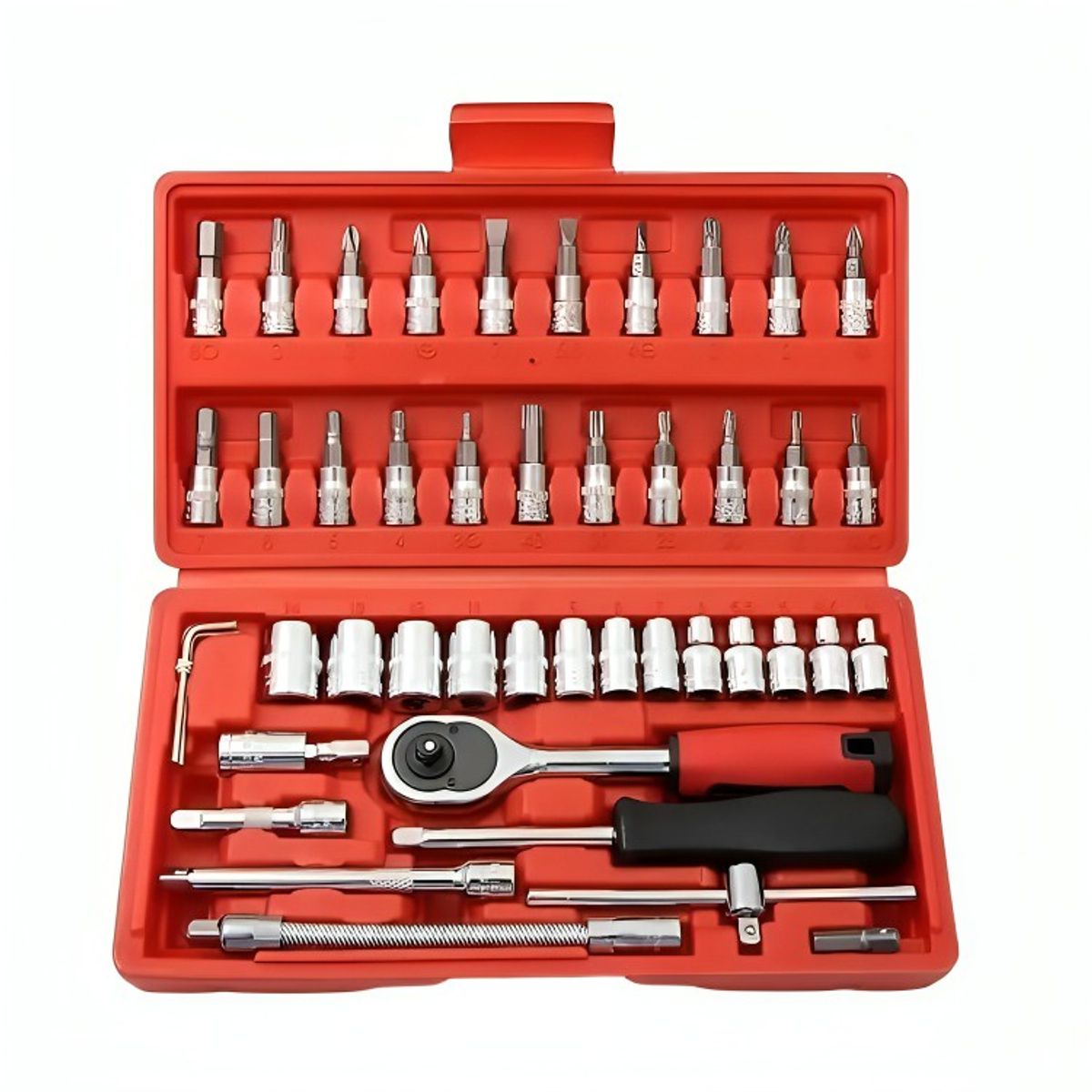 GENERICO - Juego Caja Set Dados Chicharra Herramientas 46 Piezas