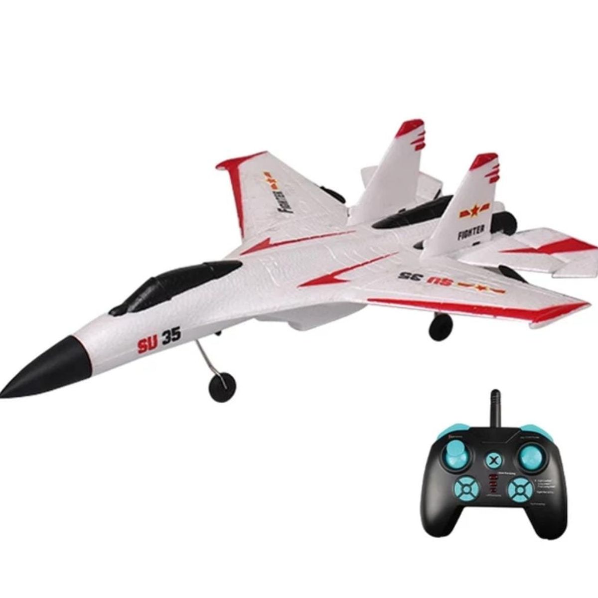 GENERICO - Avion Control Remoto Sukhoi, 2,4 Ghz - 3 Canales-giro 360