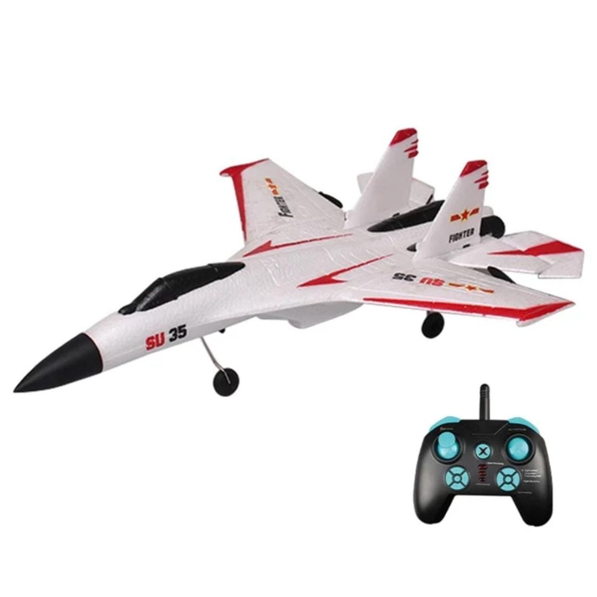 GENERICO - Avion Control Remoto Sukhoi, 2,4 Ghz - 3 Canales-giro 360
