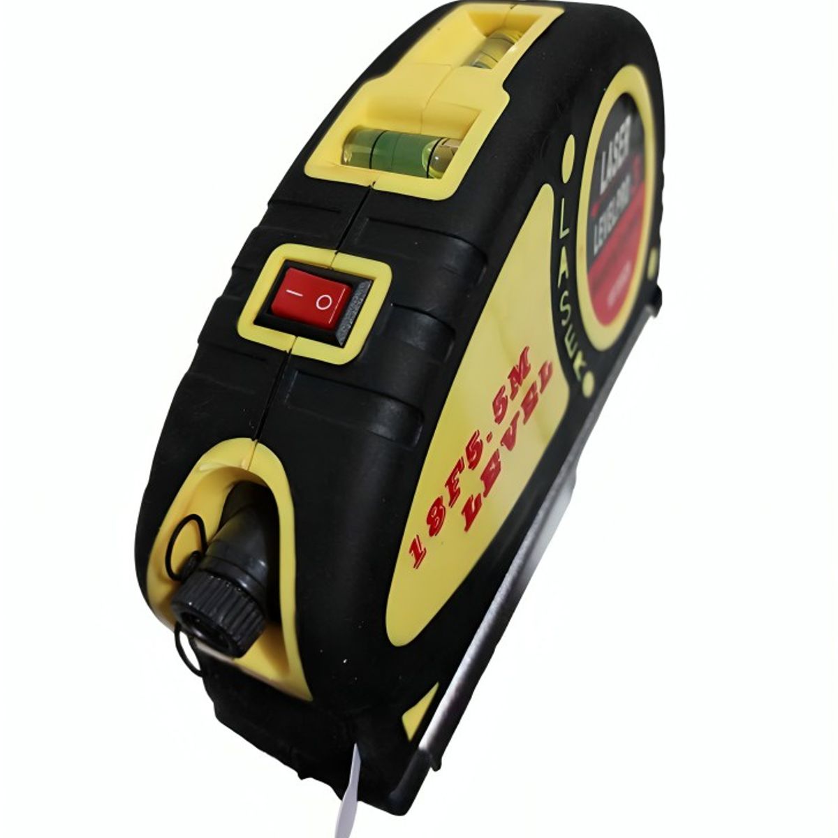 GENERICO - HUINCHA DE MEDIR CON NIVEL LASER BASE METALICA