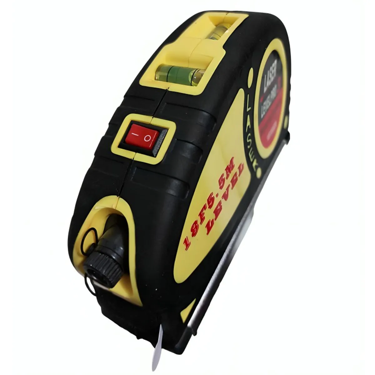 GENERICO - HUINCHA DE MEDIR CON NIVEL LASER BASE METALICA