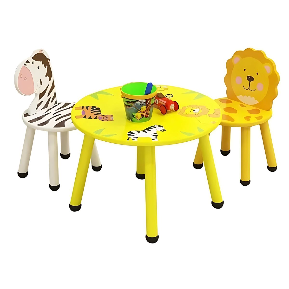 PELLITOS - MESITA CON 2 SILLAS REDONDA CARTOON ANIMAL