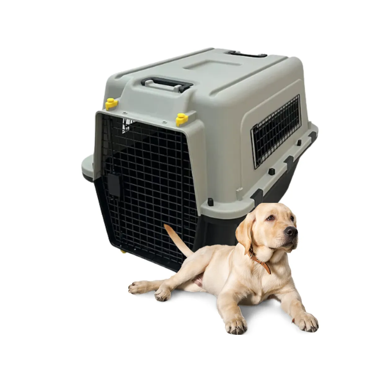 GENERICO - Jaula transportadora perros medianos IATA 82x59x58 cm