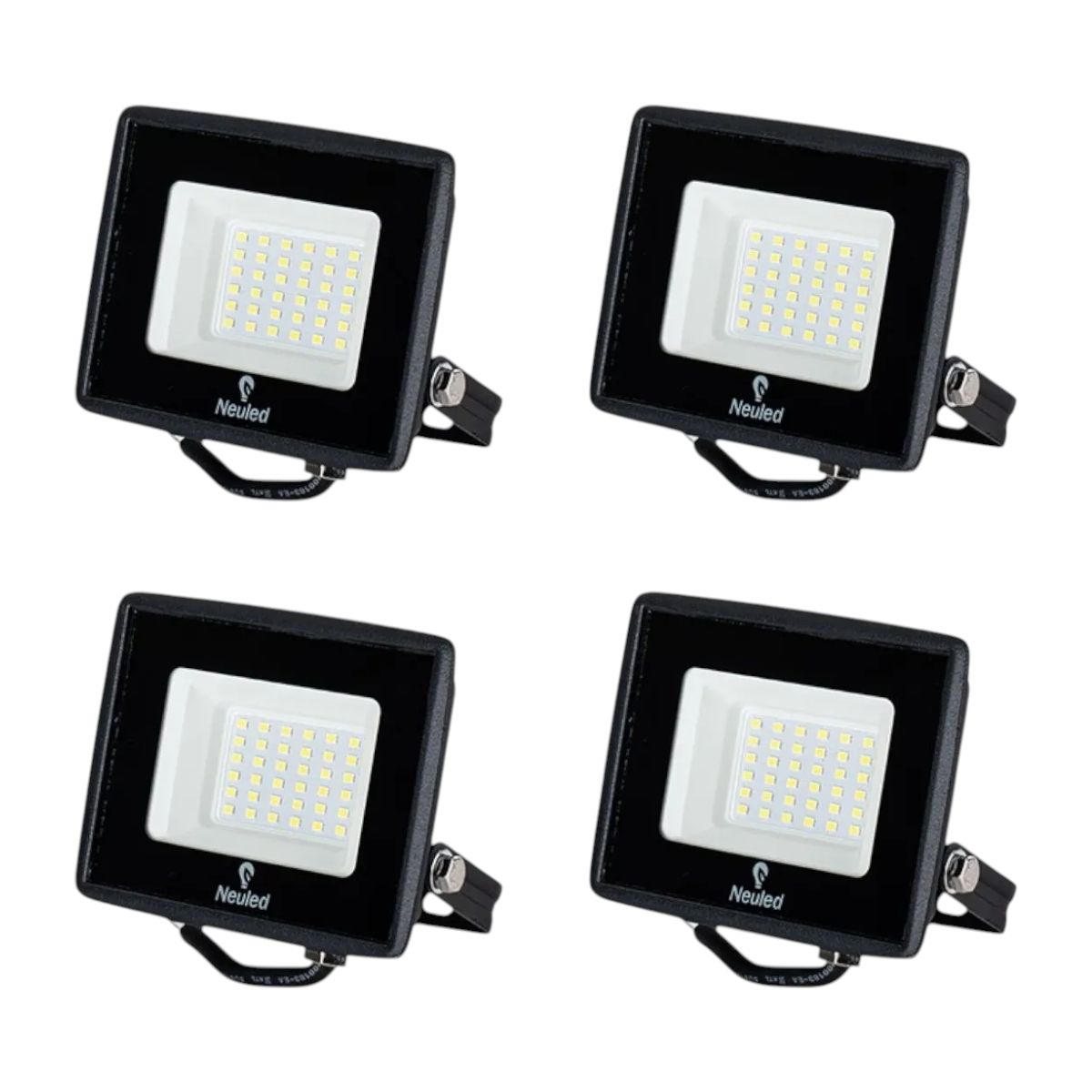 WANT - 4 Proyectores De Área Led Ecostreet 30W Luz Fría