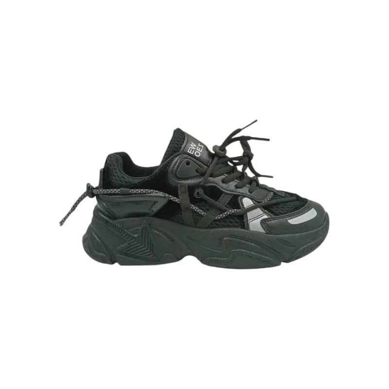 HERIEL - Zapatilla Negra Plataforma Mujer.