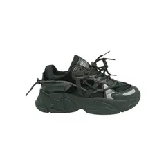 HERIEL - Zapatilla Negra Plataforma Mujer.