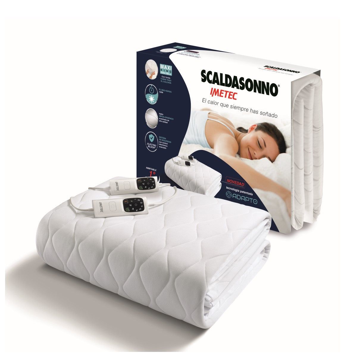 Calientacama King MAXI Adapto 200x180 POLIESTER, marca SCALDASONNO - Foto Principal