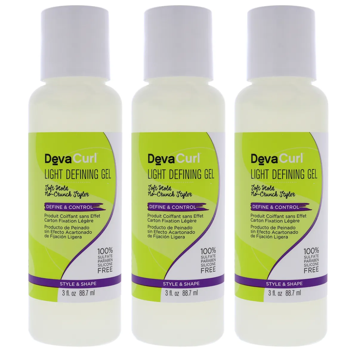 DEVACURL - Devacurl luz definición del gel pack de 3-devacurl-3oz