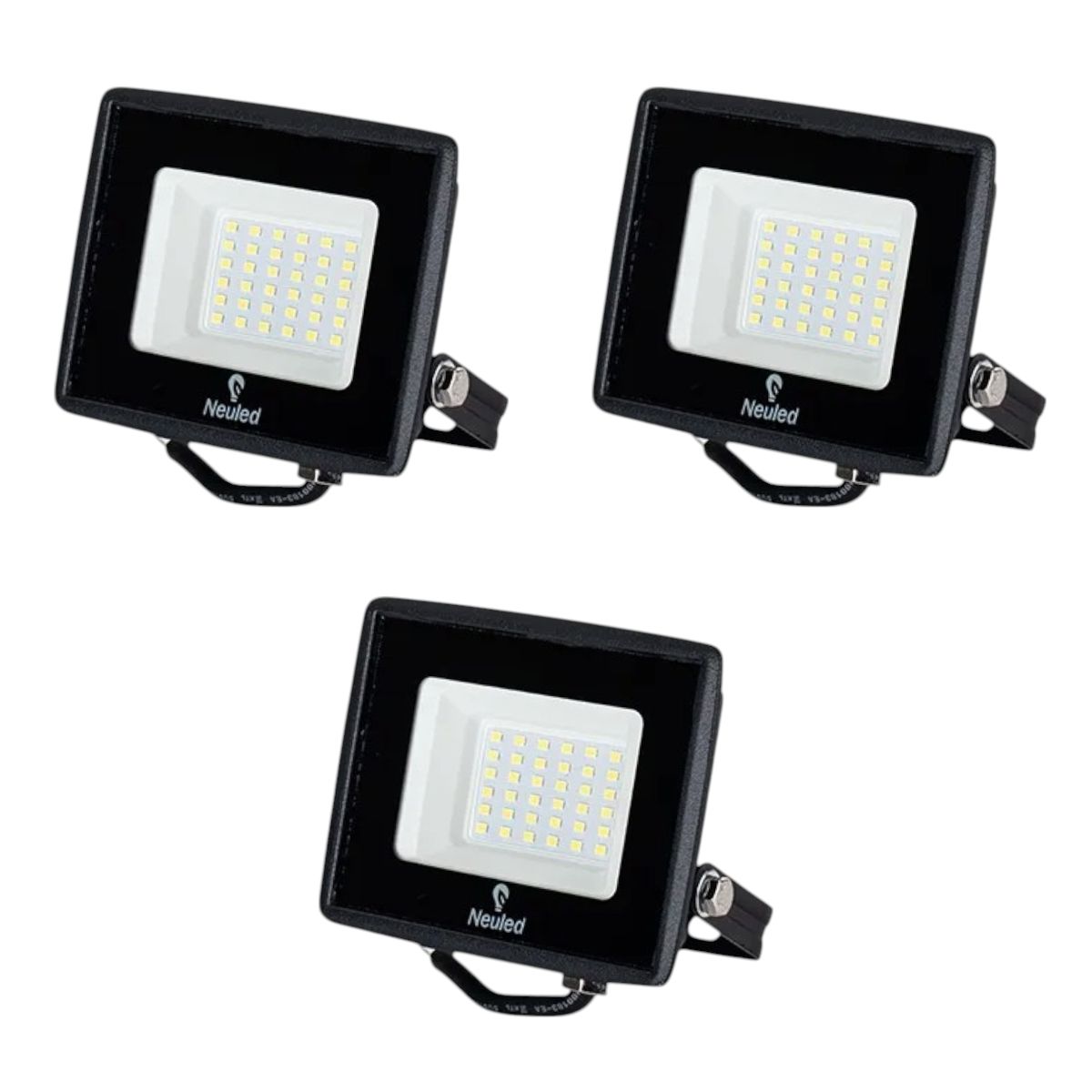 WANT - 3 Proyectores De Área Led Ecostreet 50W Luz Fría
