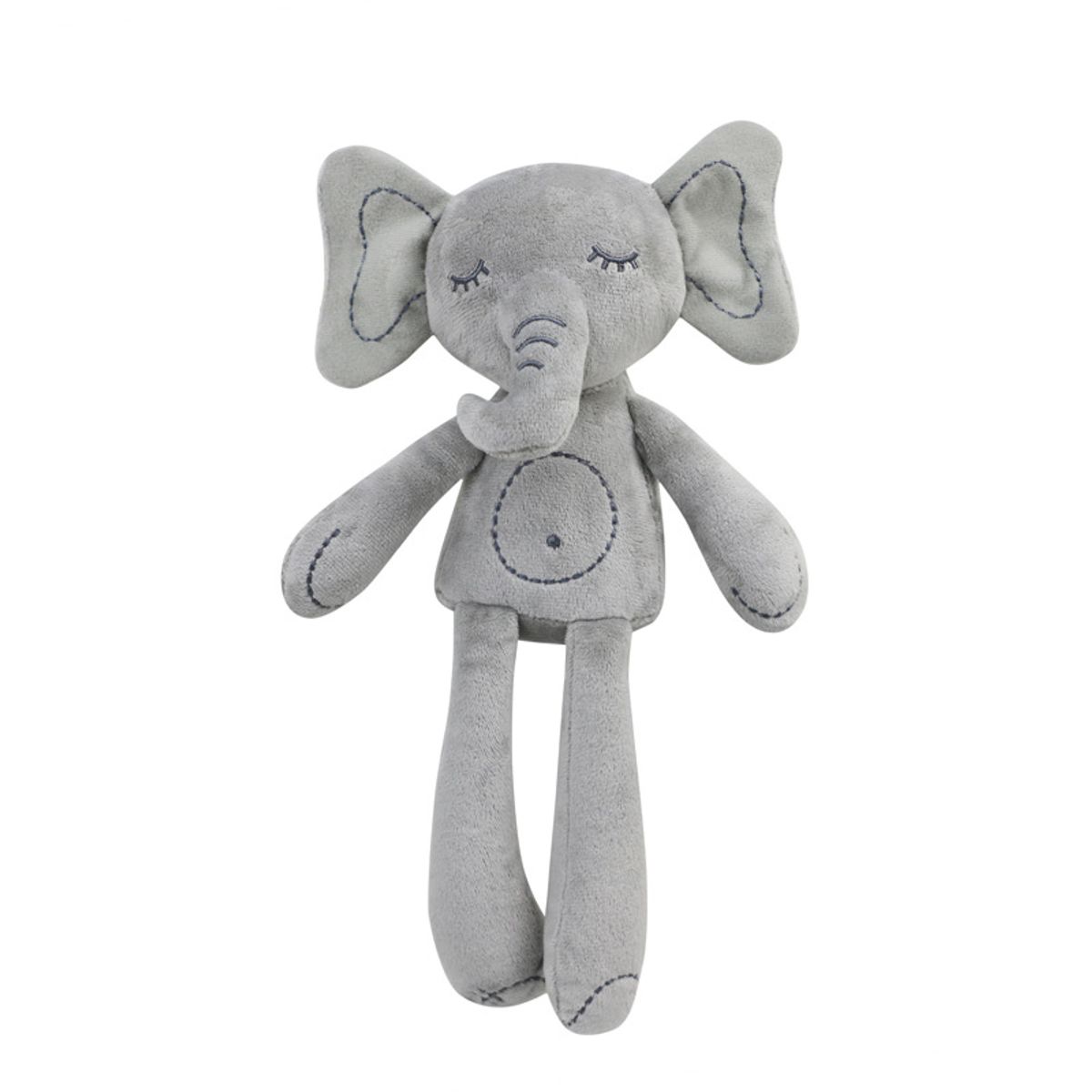 BABY - Suave elefante de peluche de apego para bebé de 43CM Gris Unisex