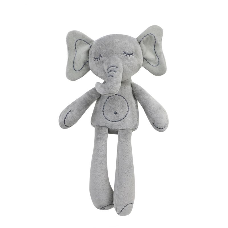 BABY - Suave elefante de peluche de apego para bebé de 43CM Gris Unisex