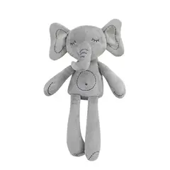 BABY - Suave elefante de peluche de apego para bebé de 43CM Gris Unisex