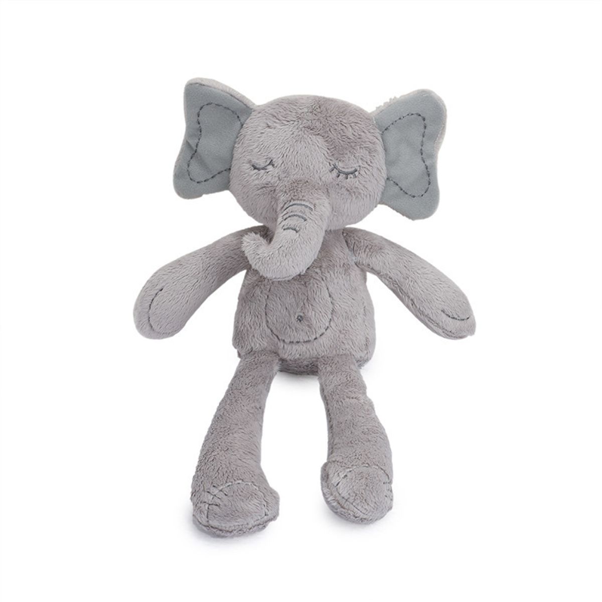 BABY - Suave elefante de peluche de apego para bebé de 43CM Gris Unisex