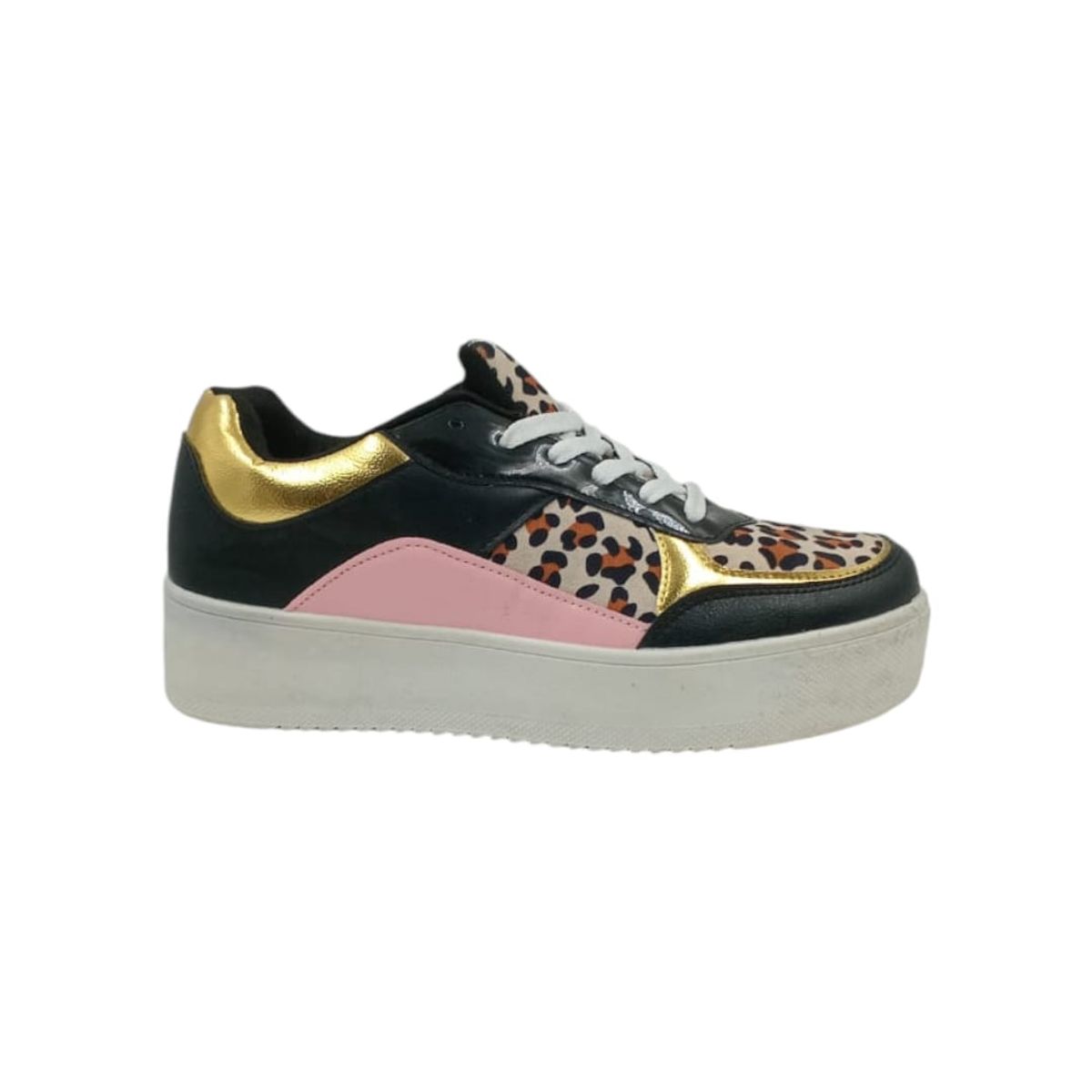 HERIEL - Zapatilla Negra Print Plataforma Mujer