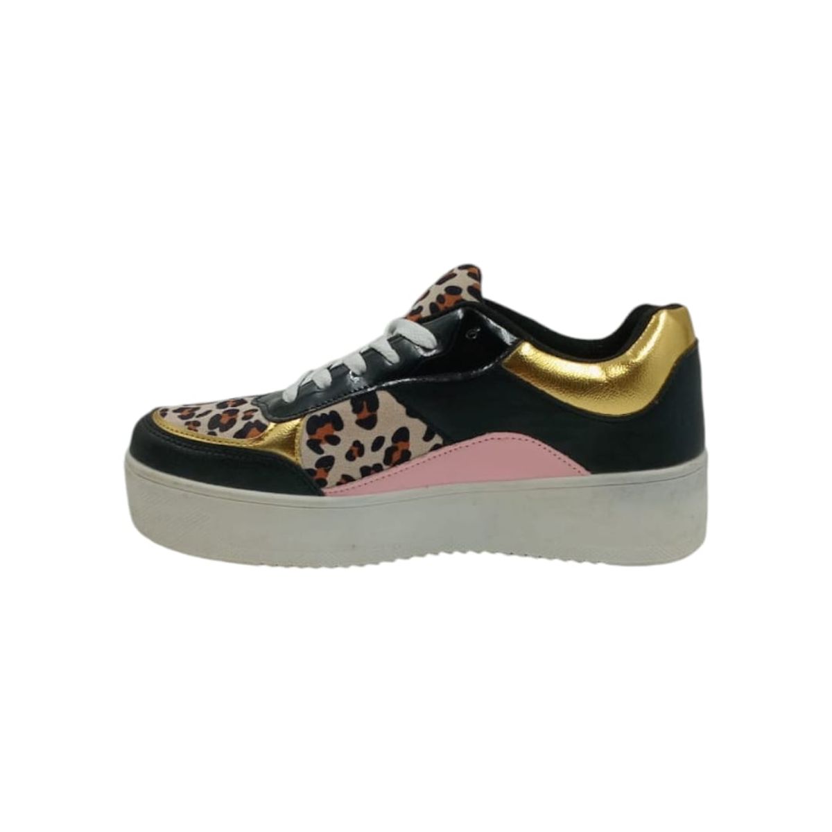 HERIEL - Zapatilla Negra Print Plataforma Mujer