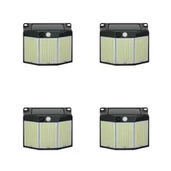 PRO OUTDOOR - Pack 4 Aplique 294 Led Solar Contra Agua