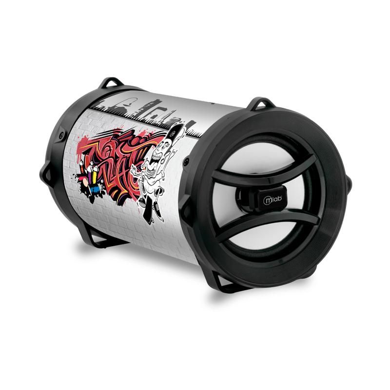 MLAB - Parlante Bluetooth Bazooka Party Mlab 8065 FM AUX SD USB - Gris