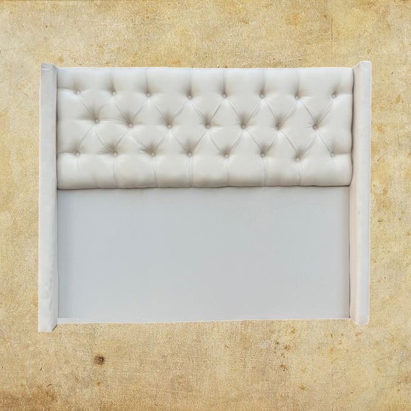 GENERICO - RESPALDO CAPITONE BEIGE  CLARO FELPA