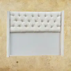 GENERICO - RESPALDO CAPITONE BEIGE CLARO FELPA